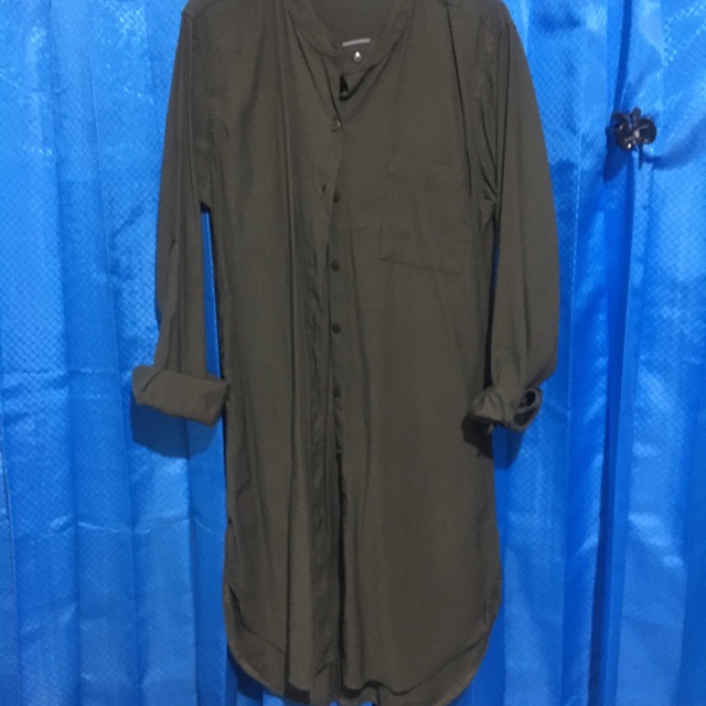 [PRELOVED] KEMEJA TUNIK/TUNIC H&M ARMY MURAH BANGET