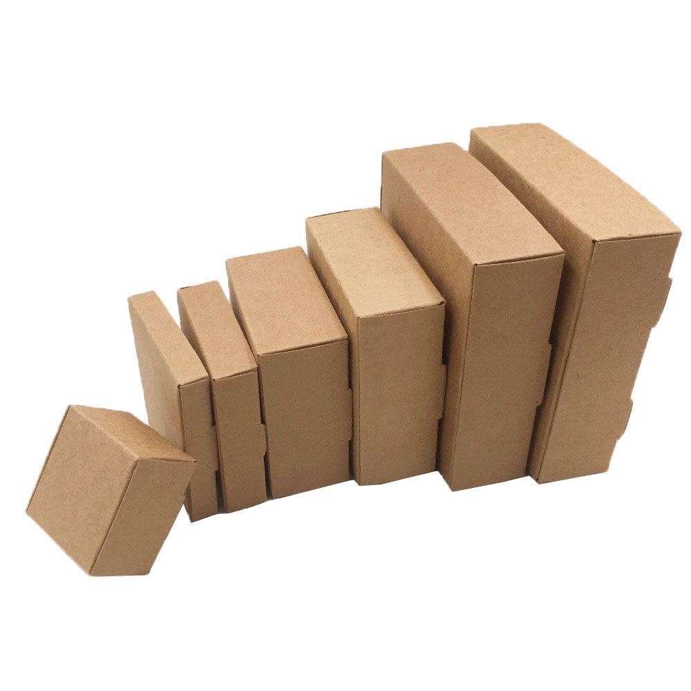 Chookyy 10pcs Kraft Paper Box Hadiah Acara Pernikahan Craft Handmade Candy Storage