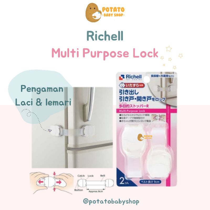 Richell Baby Guard Multi Purpose Lock / pengaman kunci lemari