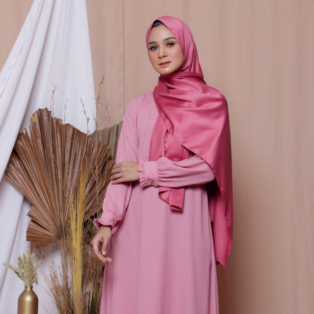 HIJAB JILBAB KERUDUNG PASHMINA SABYAN PREMIUM SATIN VELVET-PUNCH