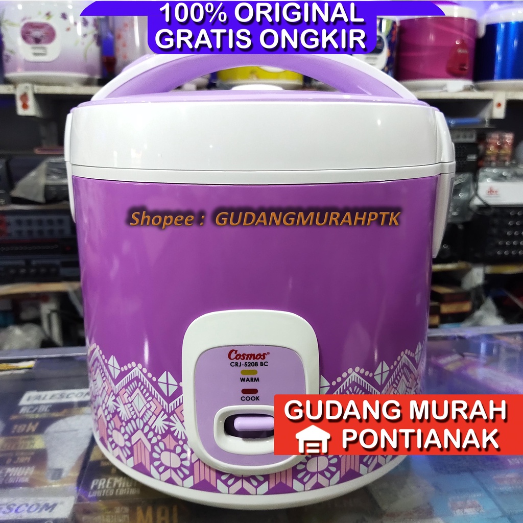 Ricecooker Cosmos 2 Liter CRJ 5208 BC 2L Liter magicom penanak nasi