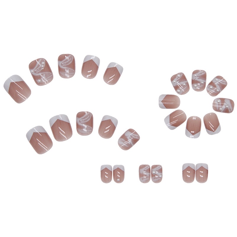 Kuku Palsu 【B152，lem cair】Nikah Wedding False Nailart Pengantin Tangan