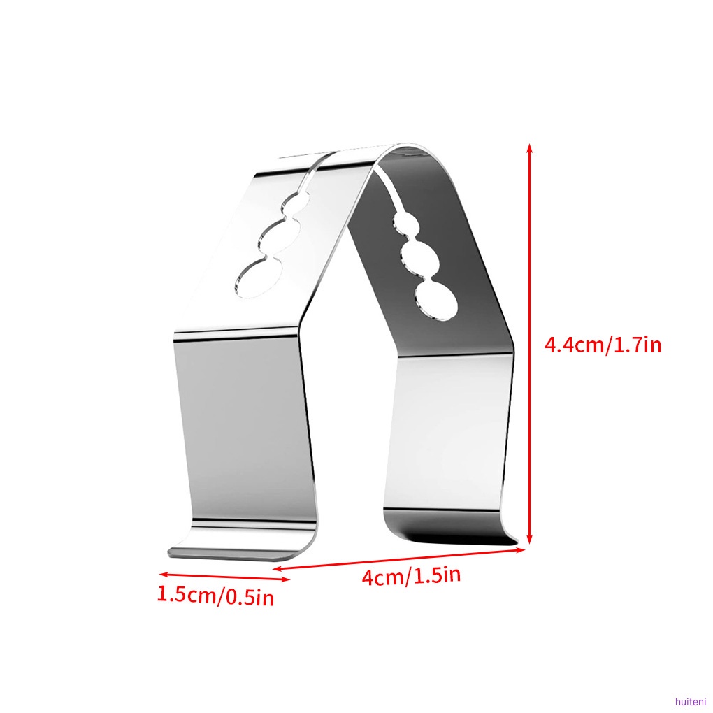 6pcs Barbecue Thermometer Probe Holders Stainless Steel BBQ Grill Clips Picnic Temperature Gauge Probe Brackets huiteni.id