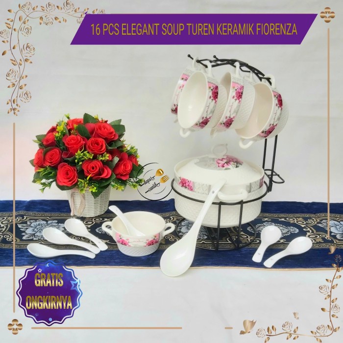 Saji Prasmanan - Soup Tureen Set Prasmanan Cantik Fiorenza