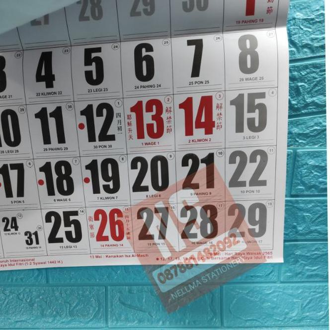

1.1 Kalender Dinding Kerja Jumbo 2021 ♜
