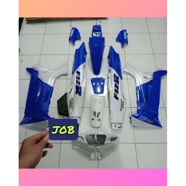 COVER BODY BODI FULL SET YAMAHA FIZ R FIZR MALBORO WARNA PUTIH BIRU