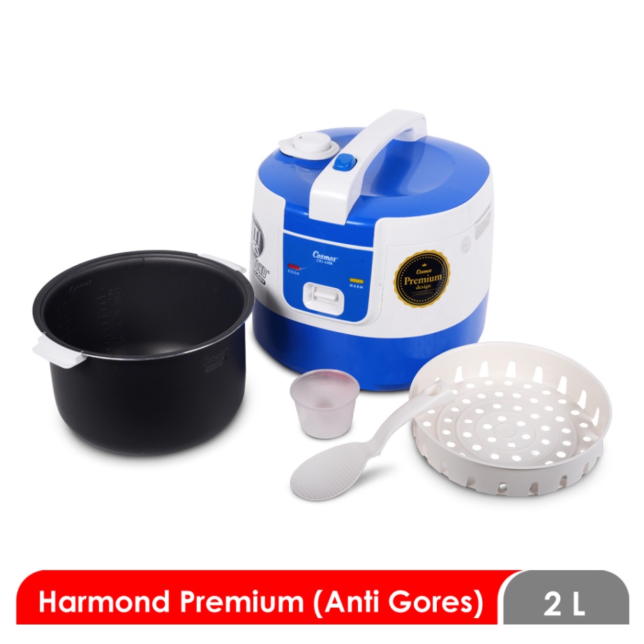 Rice Cooker Magic Com Cosmos Harmond Anti Gores 2 Liter CRJ-6288 / CRJ 6288 R G B - Merah Hijau Biru