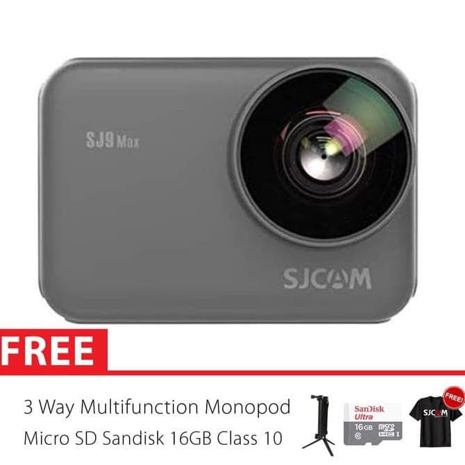 SJCAM SJ9 Max 4K 30fps GYRO EIS Action Kamera 3 Way Basic 16GB