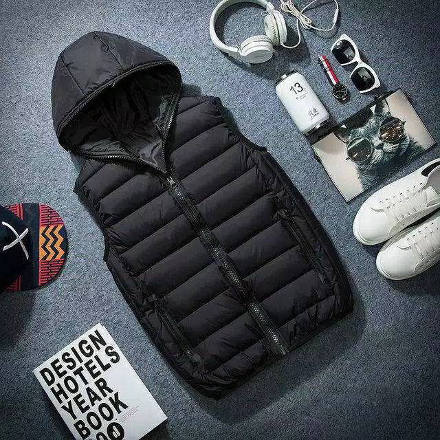 Rompi winter rompi hoodie/vest pria musim dingin