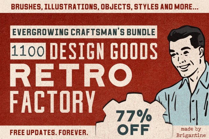 Retro Factory Bundle - Vector Designs