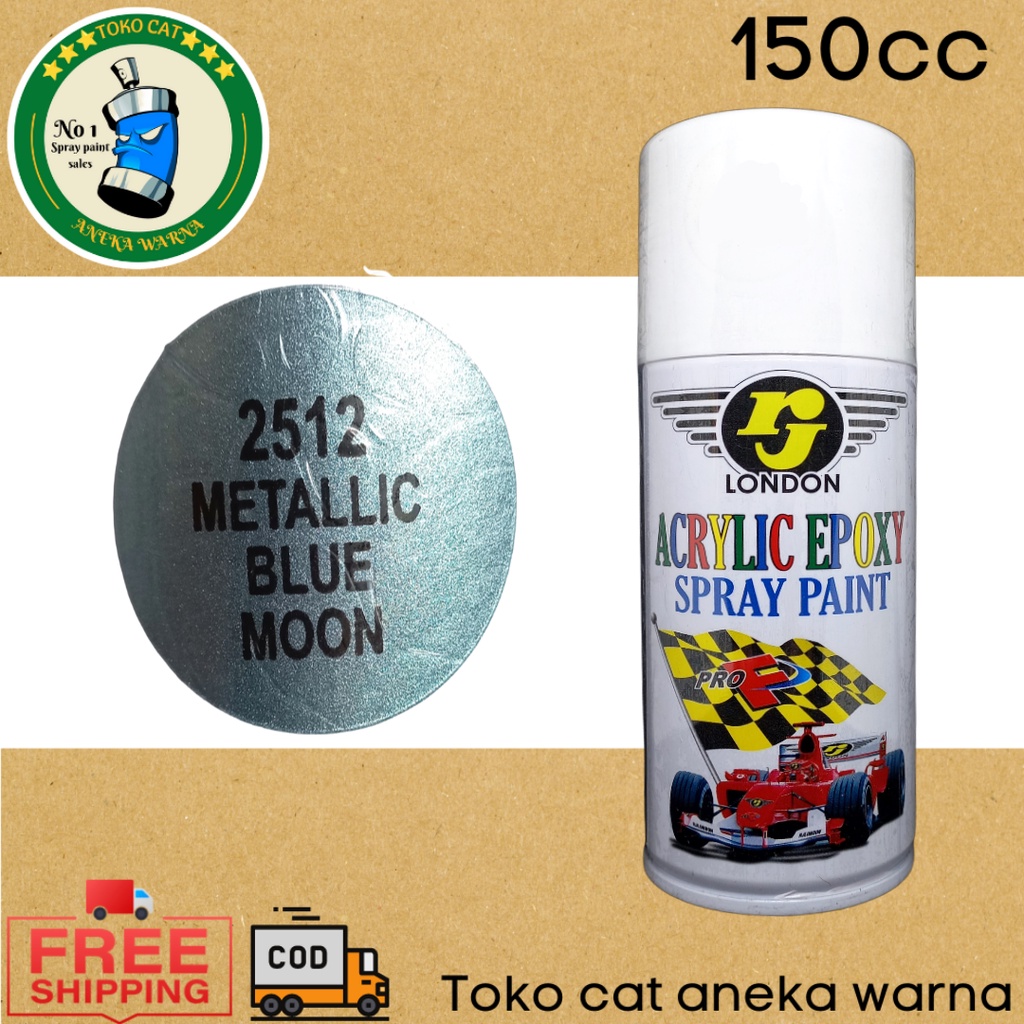 cat semprot 150cc rj london metallic blue moon biru malam spray paint pilok pilox