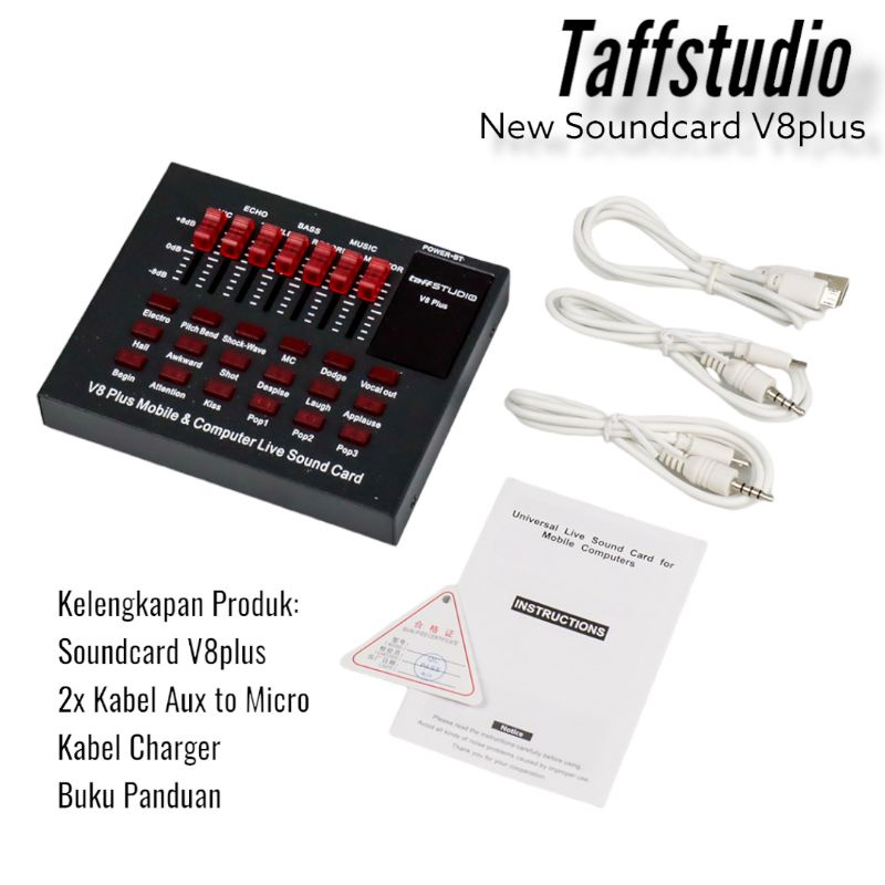 Taffstudio Soundcard V8 V8s V8u V8plus Original | New Soundcard V8 Original