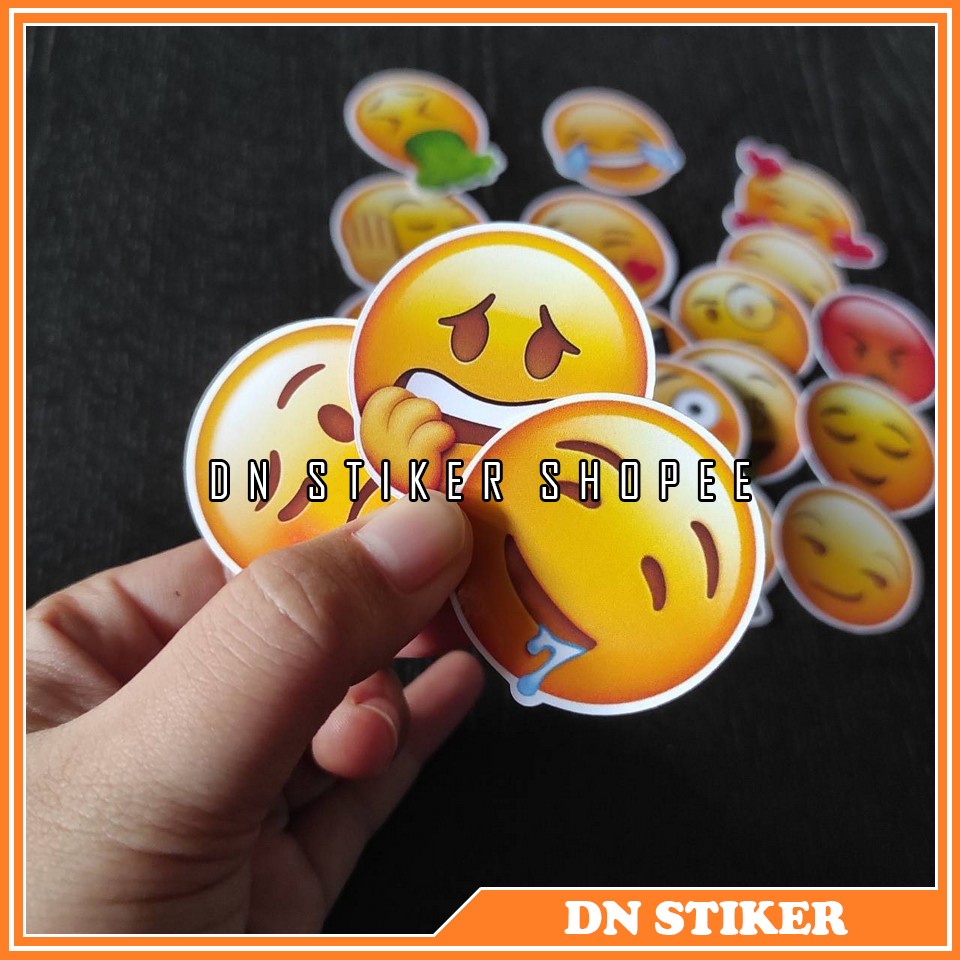

stiker emoticon ekspresi wajah kertas karakter emoticon wa 23pcs stiker aksesoris