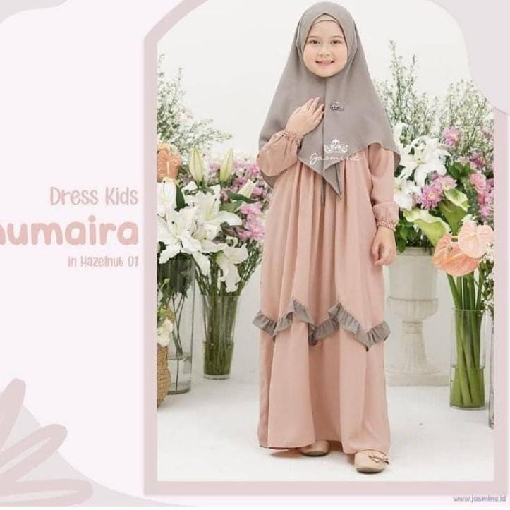 ✹Stok Banyak Khumaira Kids Syari 8-13 Tahun Gamis Plus Kerudung Gamis Anak SD SMP Gamis Mamansa Sale