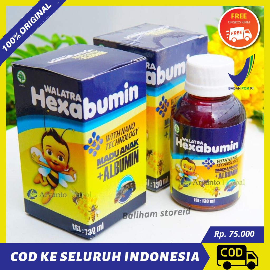 Suplemen Penambah Nafsu Makan Anak Vitamin Anak , Diare, Sembelit, Asma ,Demam , madu Hexabumin Madu