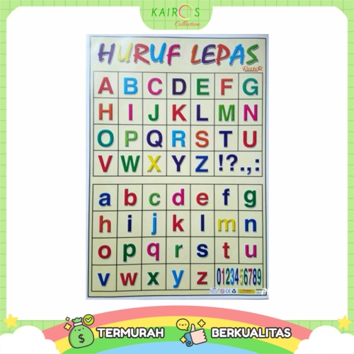 Poster Anak Belajar Huruf Lepas