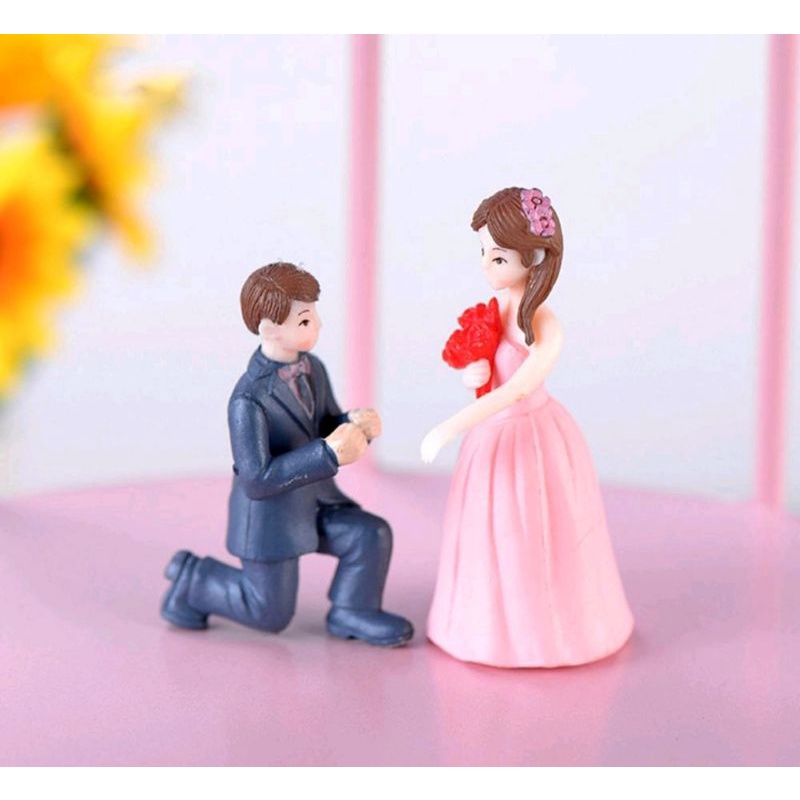 2 PCS / Set Miniatur Wedding Hiasan Taman