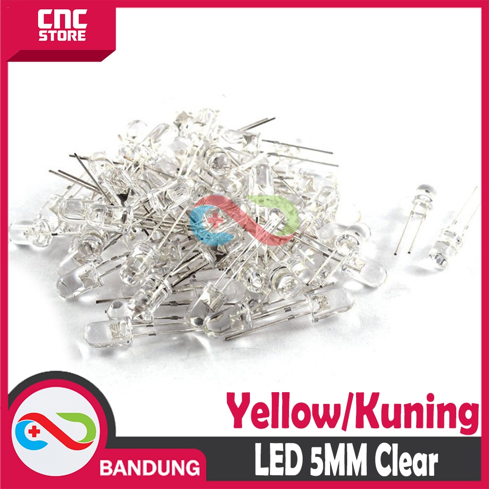 10PCS LED 5MM F5 SUPER BRIGHT YELLOW CLEAR