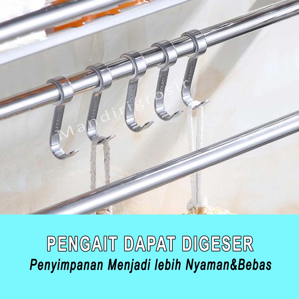 Rak Kamar Mandi *Rak Gantung 2 Tingkat * Rak Stainless * Rak Serbaguna