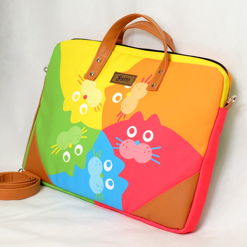 Tas Laptop / Tas Laptop Kucing / Tas Laptop Lucu & Unik /  Tas Laptop Premium