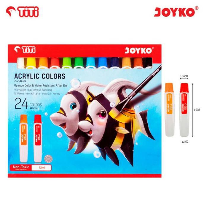 

Sale! Acrylic Color Cat Akrilik Joyko Titi 12Ml - 24 Warna Terpercaya