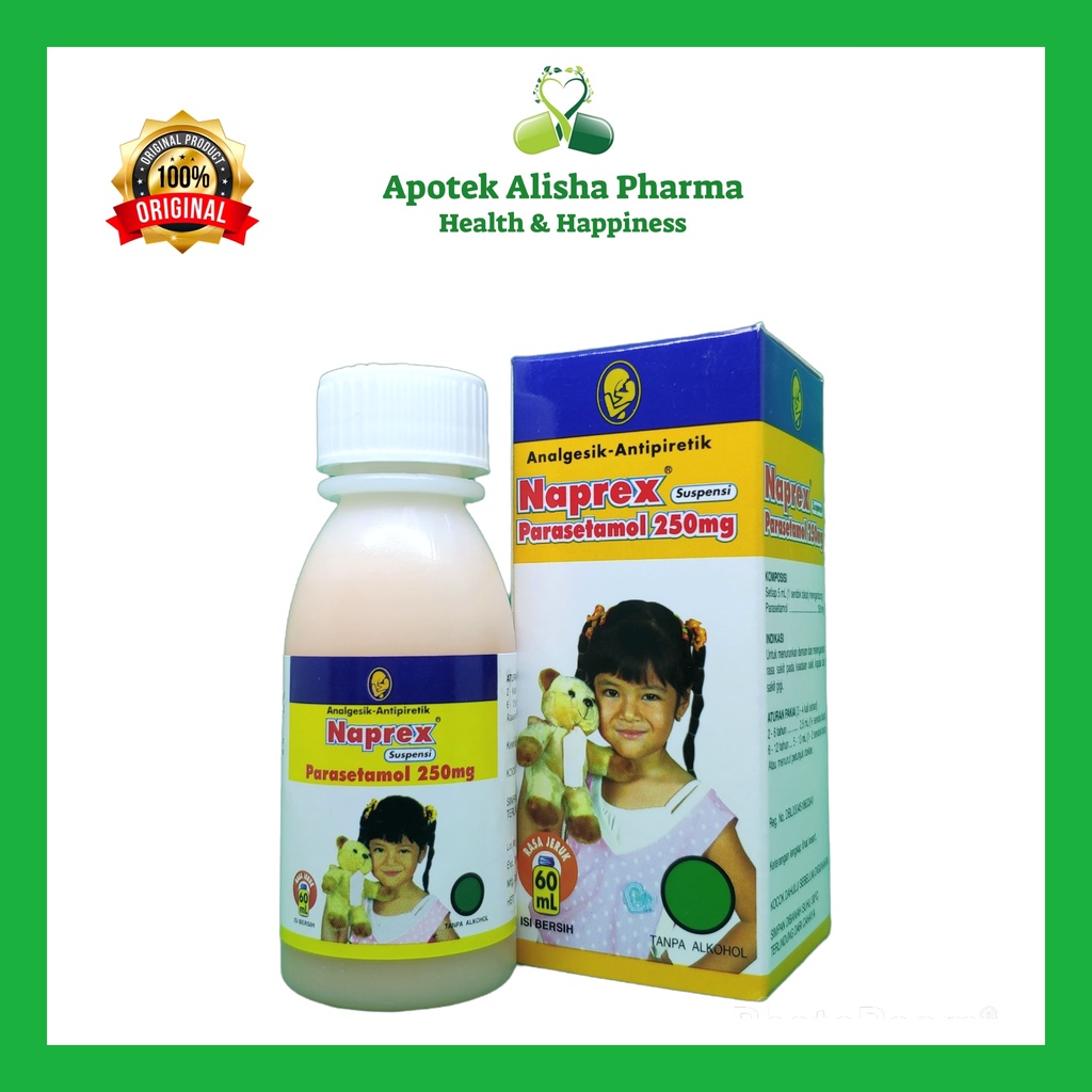 Naprex Drops 15ml / Naprex Sirup 60ml - Naprex Baby Drop Rasa Jeruk / Naprex Parasetamol Sirup Obat Penurun Panas Demam Bayi&amp;Anak Pereda Nyeri / Naprek Drop/Syrup