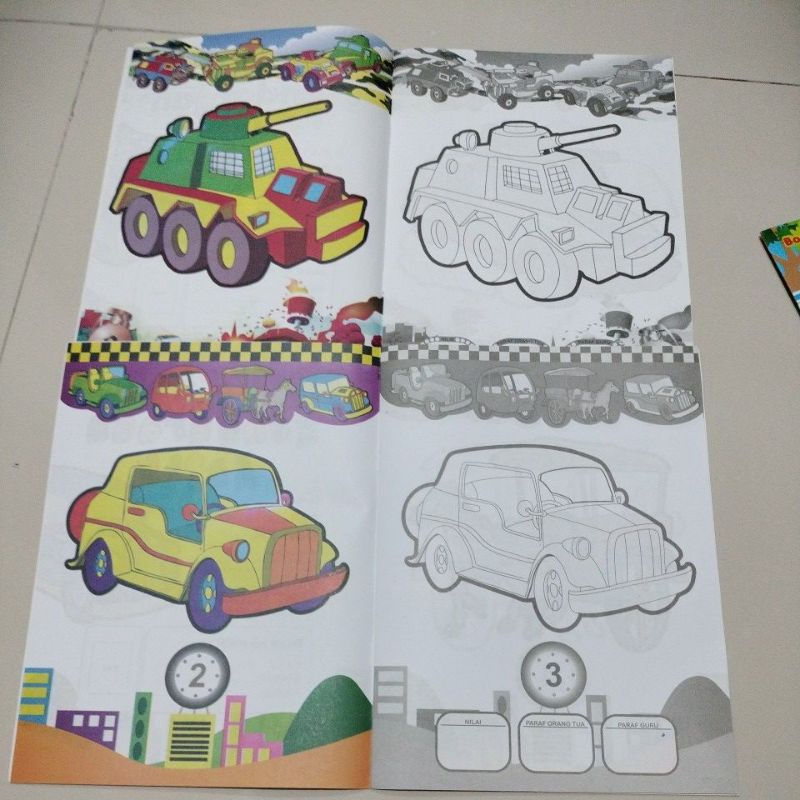 buku mewarnai lebar boediono 24 halaman full colour 20x29cm