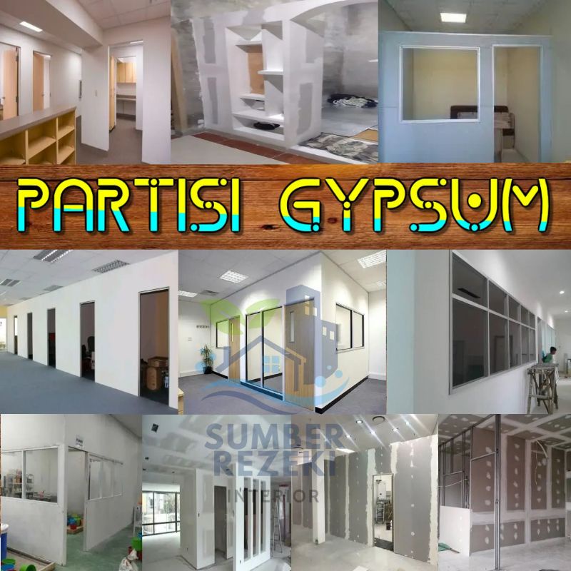 PEMASANGAN PARTISI / PARTISI GYPSUM + JASA PASANG (HARGA DI TOKO KAMI TERLALU MURAH)