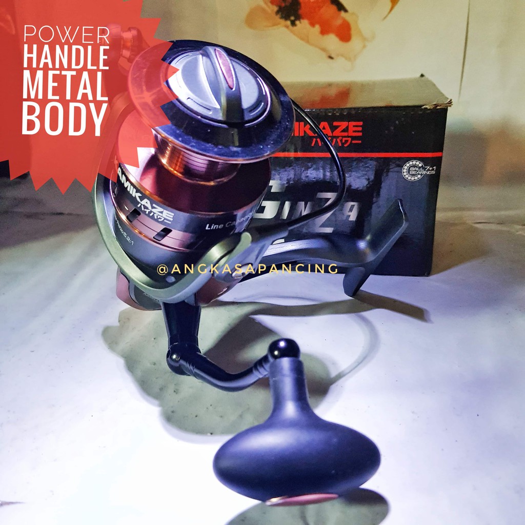 REEL KAMIKAZE GINZA 7+1 BB POWER HANDLE REEL POWER HANDLE KAMIKAZE GINZA / REEL KAMIKAZE GINZA