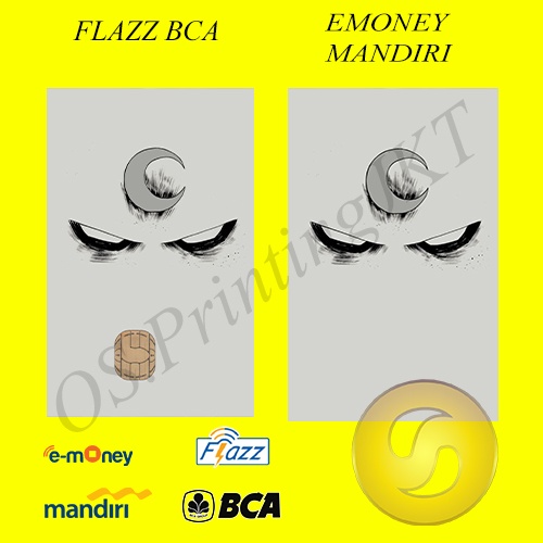 CUSTOM KARTU FLAZZ BCA GENERASI 2 ATAU EMONEY/SALDO 0 - MOON KNIGHT EDITION