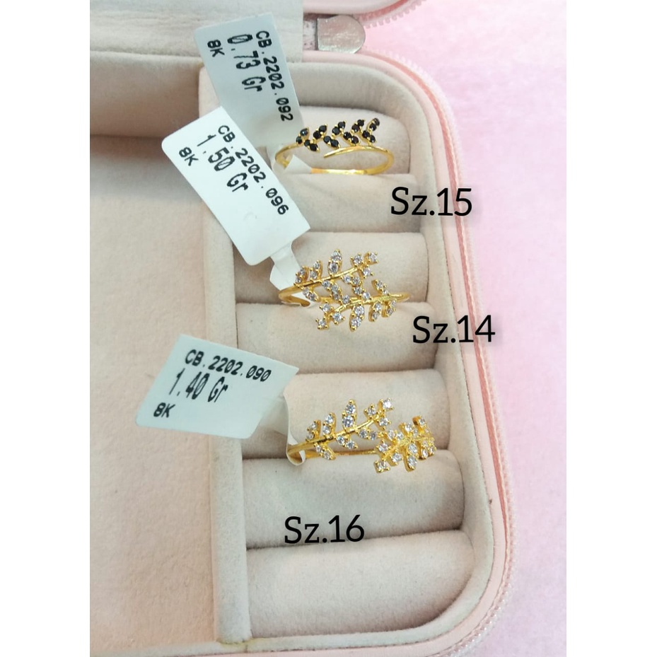 Cincin wanita emas asli ayu vine gold kadar 375 8 karat