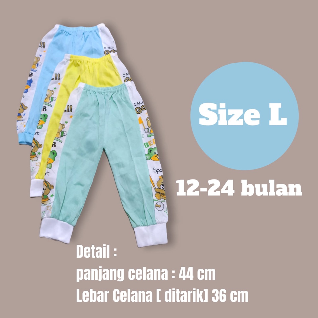 Celana Panjang Bayi Print Merk YEJI S,M,L,XL