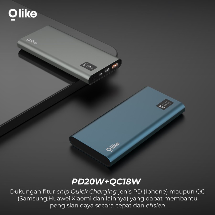 Olike P2 Portable Powerbank 10000mAh Fast Charging &amp; LED Display