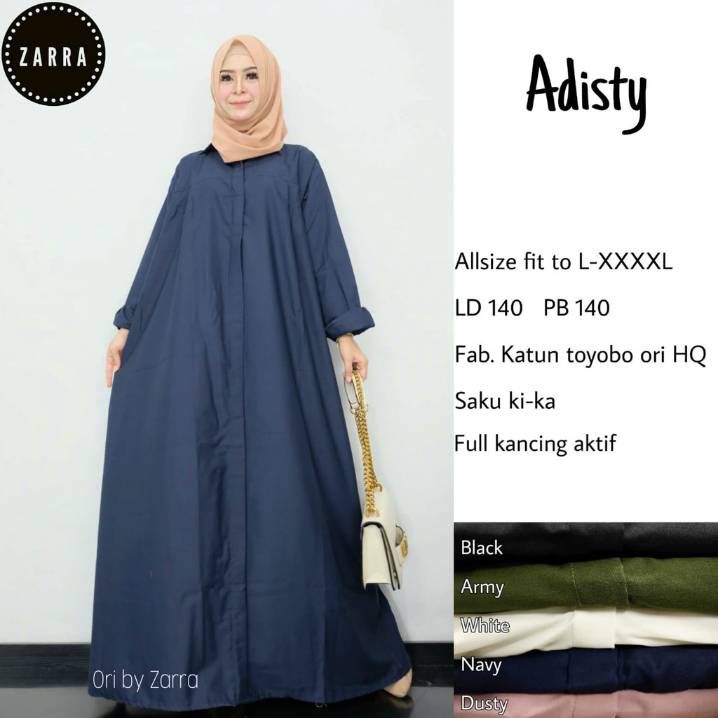Gamis Katun - Fashion Wanita - Adisty Gamis - Carmila Shop