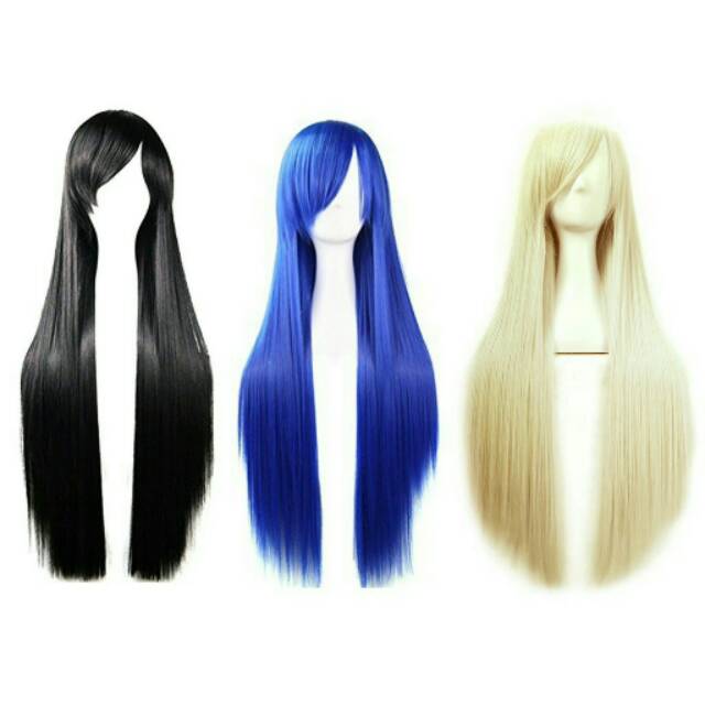 Wig 80cm panjang lurus