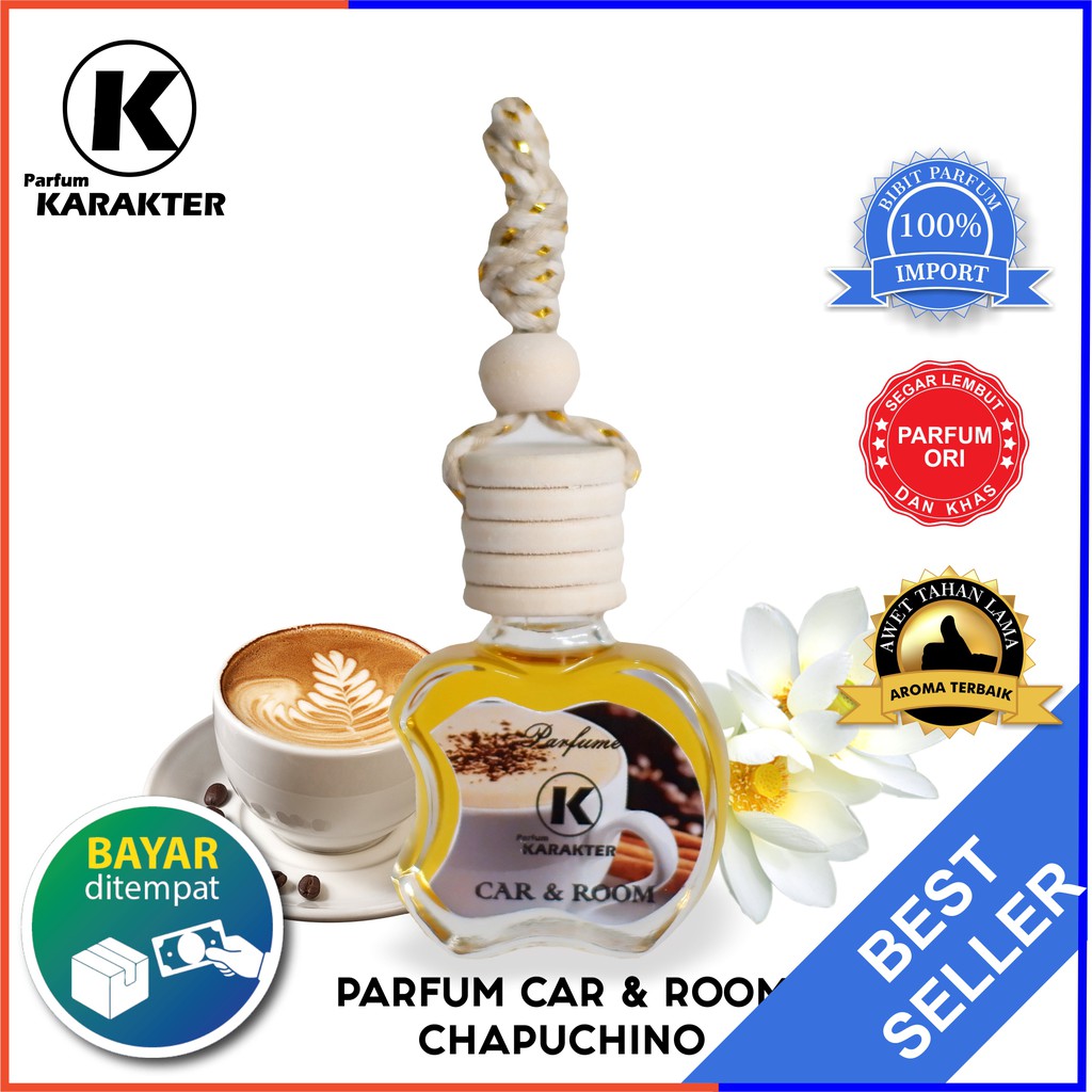 Parfum Mobil &amp; Ruangan Aroma Cappucino Model Gantung | Wangi dan Tahan Lama | Kemasan 10ml | Bisa Cod | Terlaris