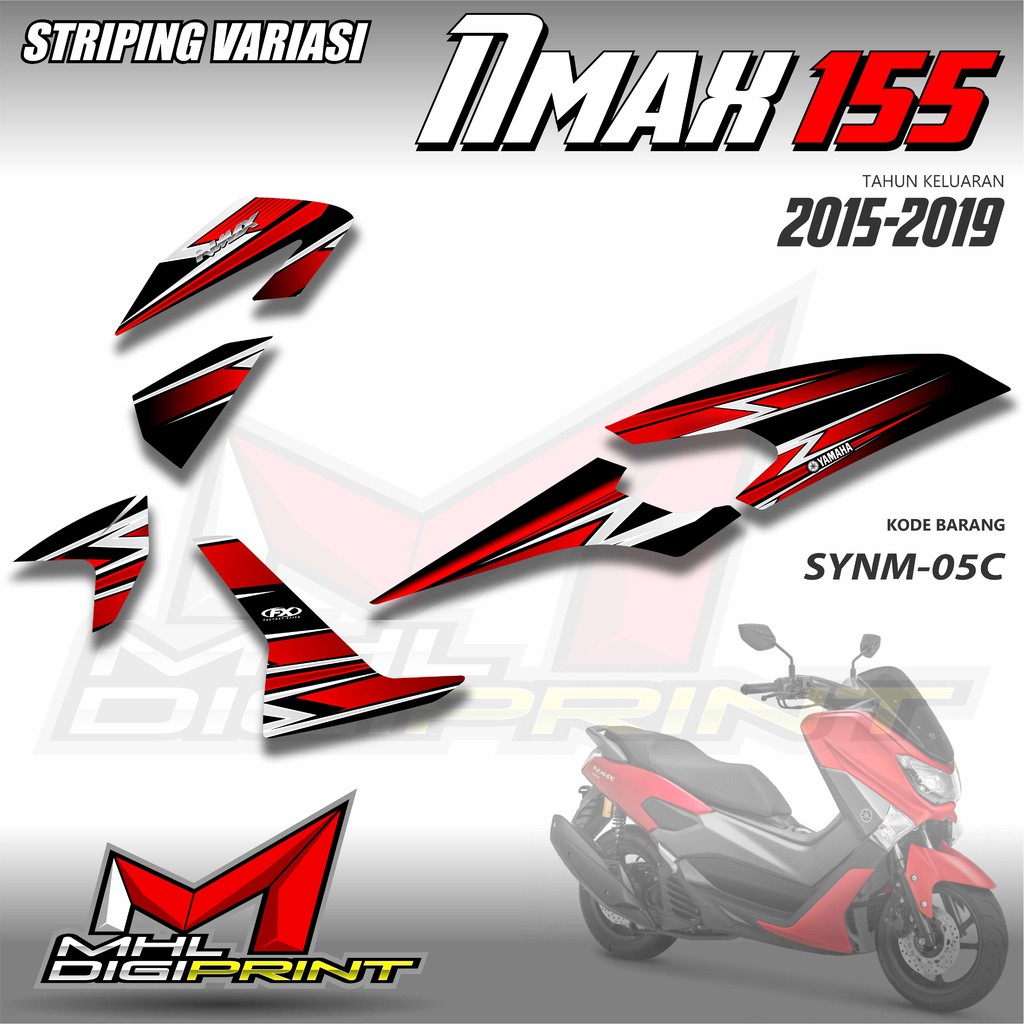 STRIPING VARIASI NMAX 155 GENERASI PERTAMA -  STIKER NMAX OLD - SYNM 05