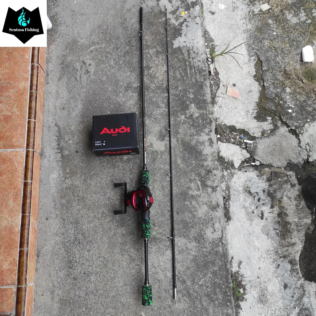 SATU SET JORAN BC BENJIRO CATFISH 165,180,198,210 REEL BC LIZARD AUDI ( HANDLE KIRI )