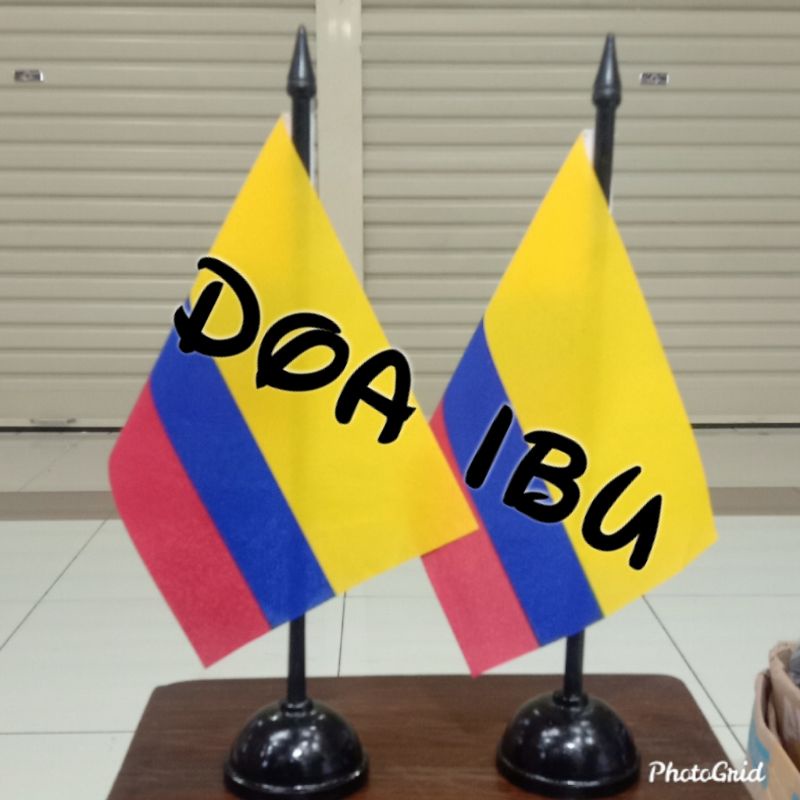 

best seller tiang kayu meja+bendera COLOMBIA ready stock
