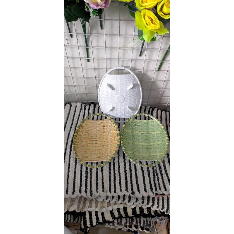 Piring saji motif anyam oval melamin PAV-10..