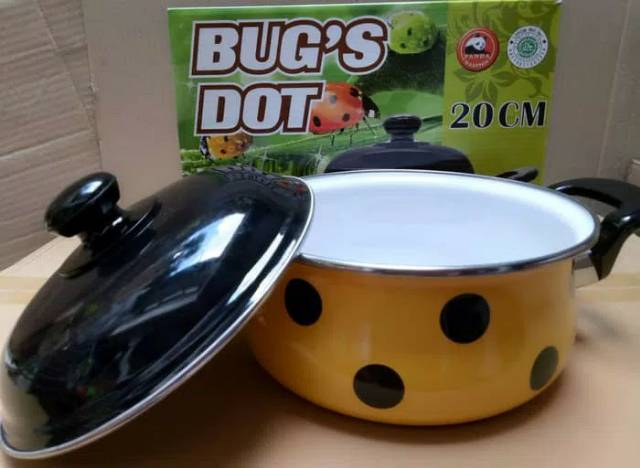 Maspion Panci Enamel Bugs Dot 20cm Pulkadot