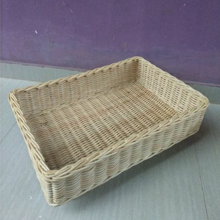 keranjang rotan nampan hampers/parcel/hantaran penyimpanan barang 50x35x10 cm