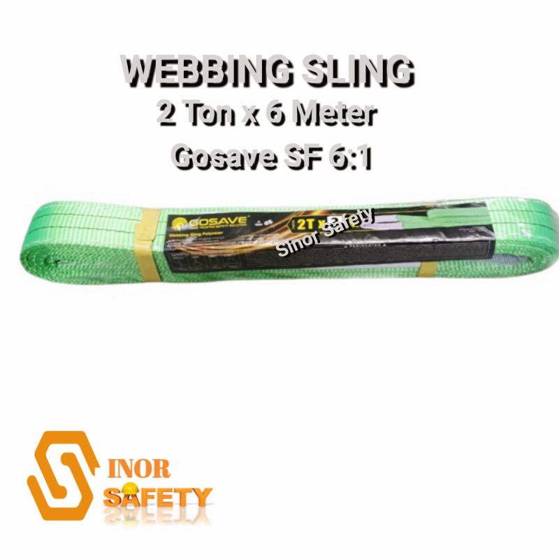 WEBBING SLING SAFETY 2 Ton x 6 Meter Tali Pengikat Pengangkat Barang