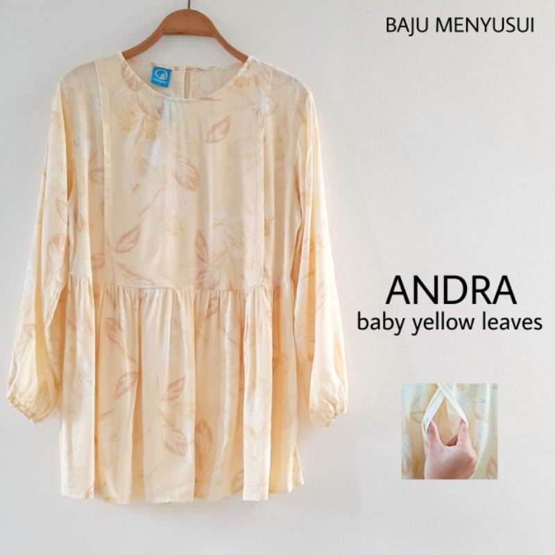 MAMIGAYA Nursing Wear ANDRA Atasan Blouse Menyusui Lengan Panjang