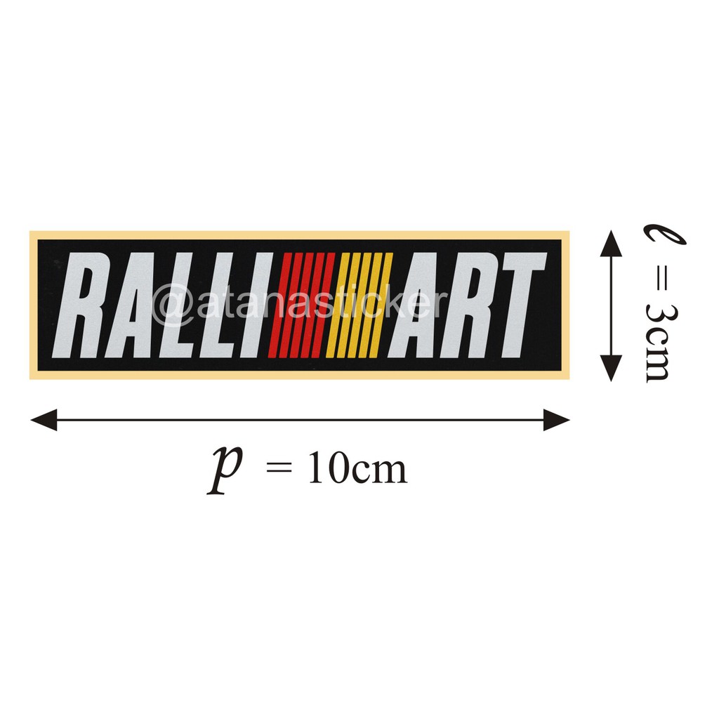 Sticker Cutting Logo Ralliart 10x3cm