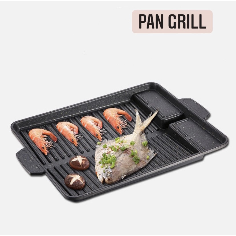 BS506 Grill Pan Yakiniku / Tempat Pemanggang BBQ / Alat Panci pemanggang diatas kompor / Premium Grill