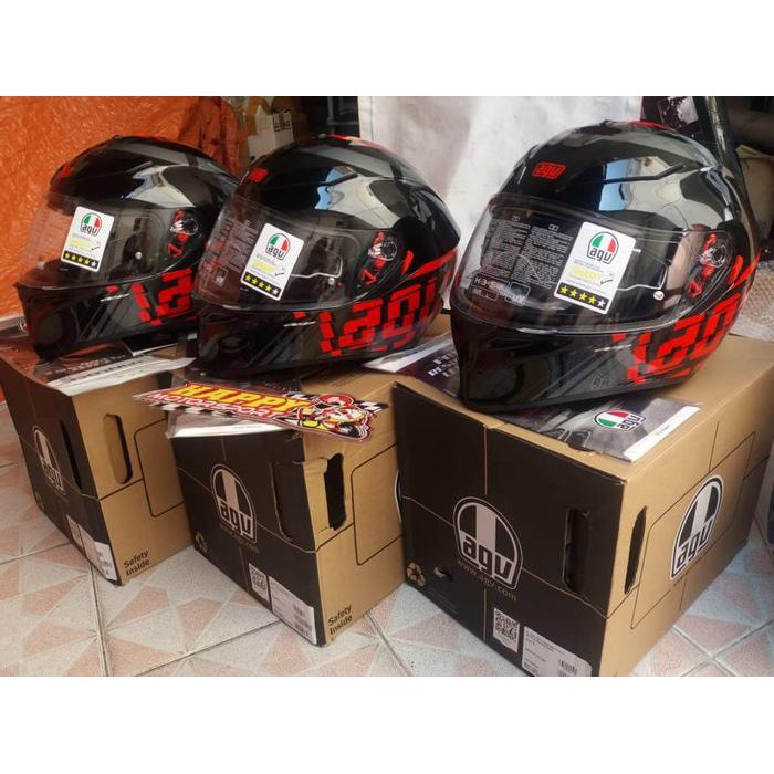 HELM FULLFACE AGV K3SV MYTH EUROFIT + PINLOCK ORI ITALY DOT SIZEM L XL