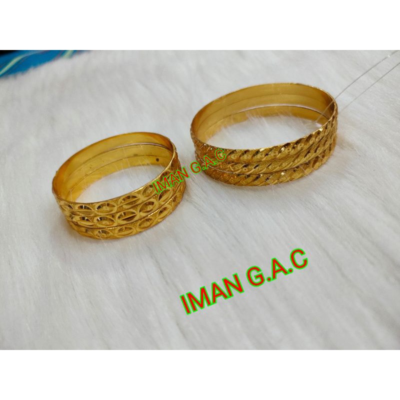 gelang keroncong anak/gelang brass india anak/aksesories gelang india anak warna emas