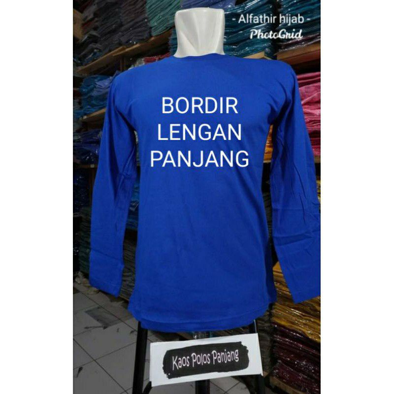 FREE bordir nama suka suka kaos dewasa lengan panjang