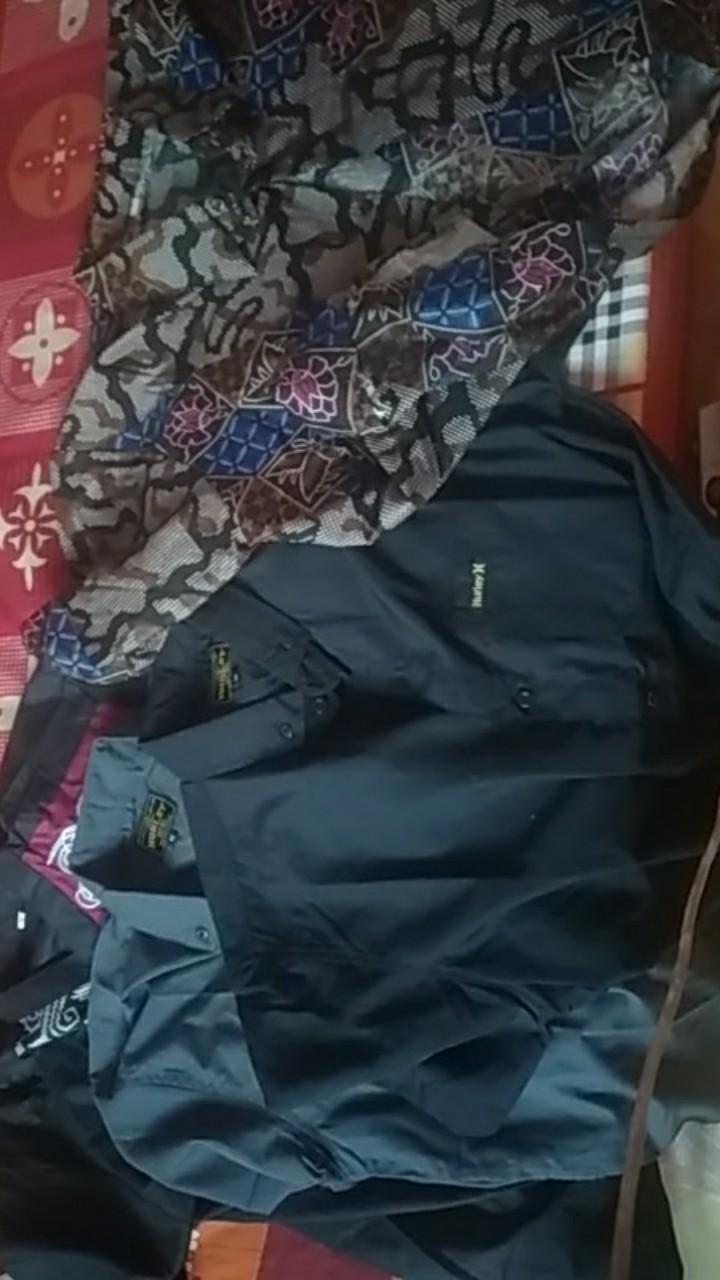 Baju Batik Koko Kombinasi Bordir Reguler M L Xl Original